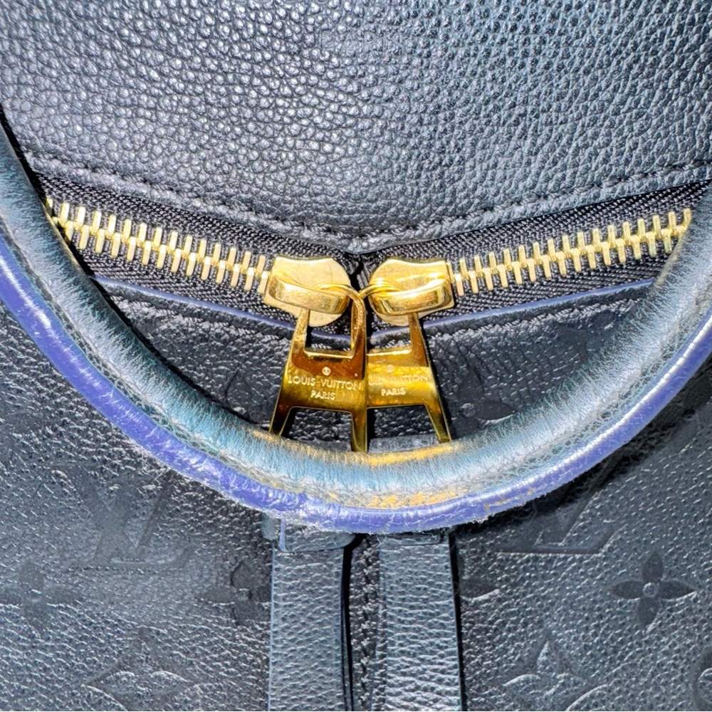 Louis Vuitton Sully PM Handbag/Crossbody Empreinte Leather Monogram Canvas Navy - Picture 17 of 17
